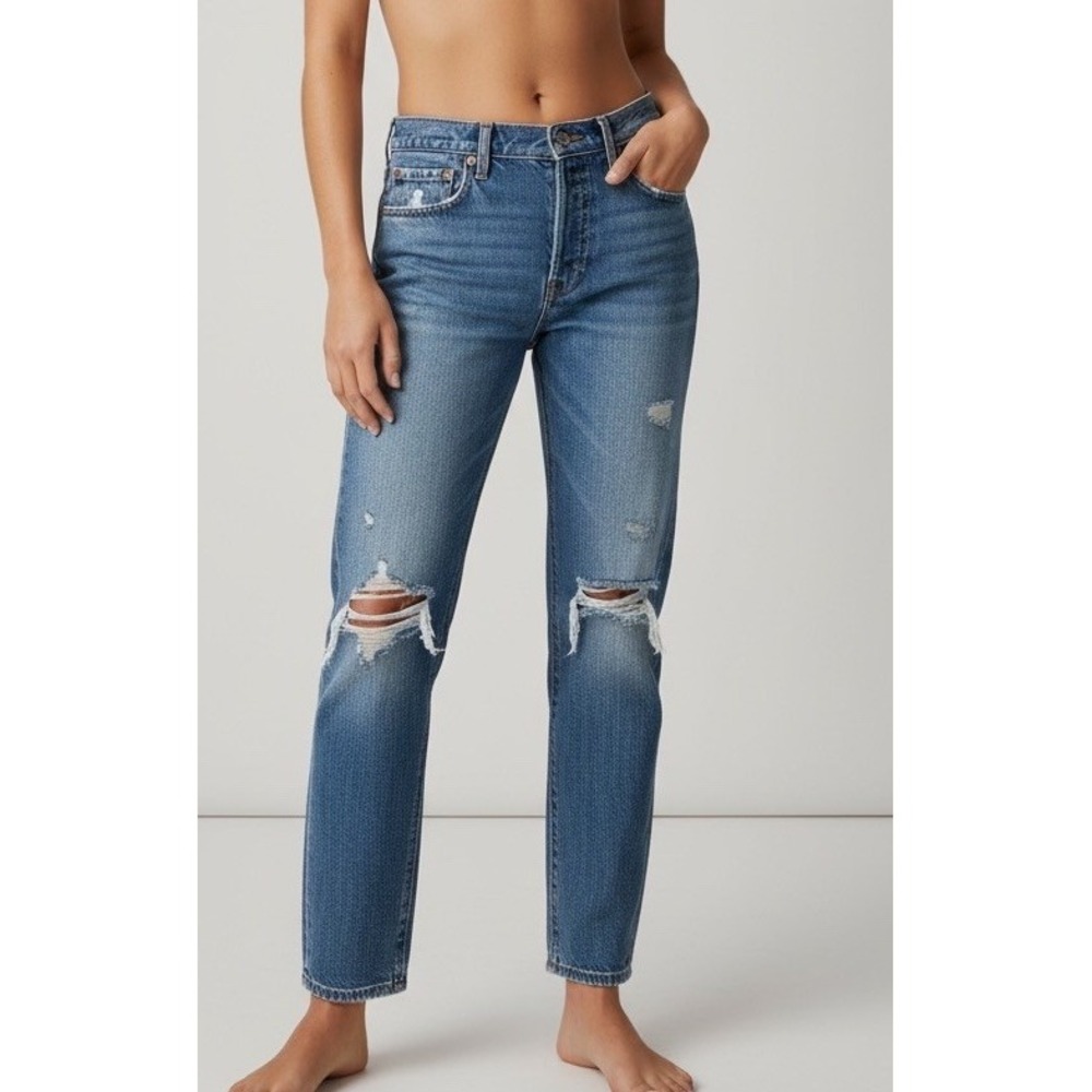 New Levi's Premium 501 Selvedge Jeans Size 31 X 28 Blue Distressed Denim Cotton